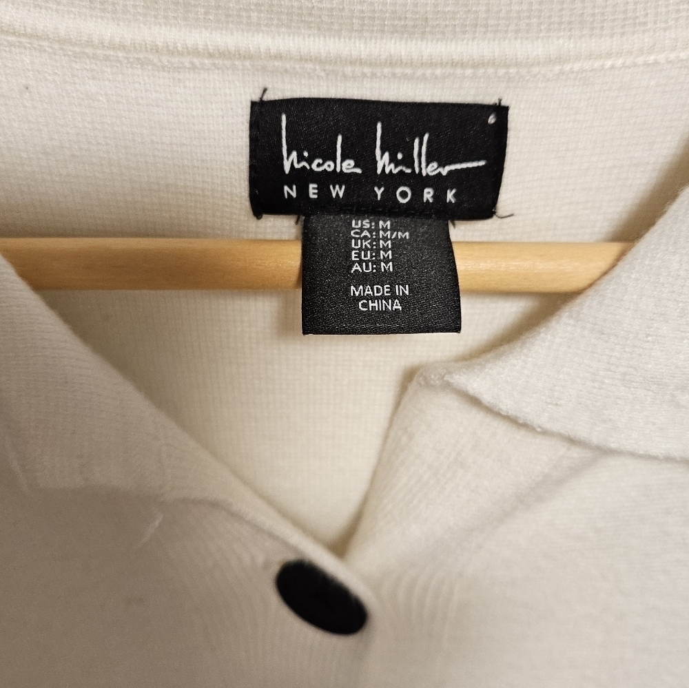 Nicole Miller New York Women's Button Front Belted Mini Sweater Dress Size M. - Picture 16 of 16